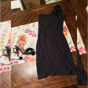 Glittery black party dress